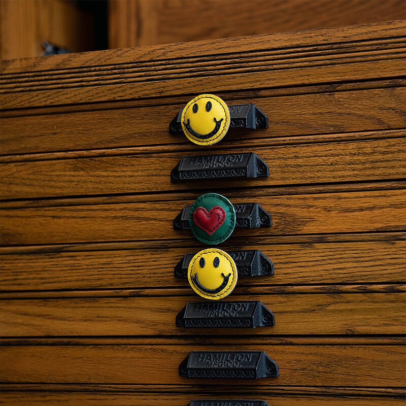 DIY Leather Smiley Fridge Magnet Kit – Babylon Leather - Babylon LeatherBabylon LeatherLZ85-Yellow-Magnetic Closure