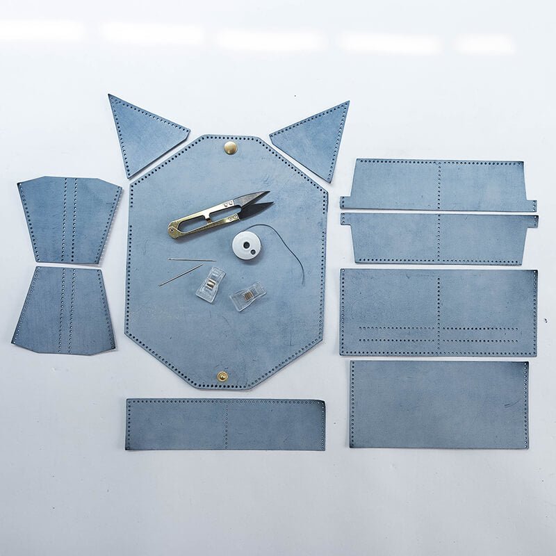 DIY Leather Wallet Kit – Babylon Leather - Babylon LeatherBabylon LeatherLZ12 - Blue - Fog Wax Leather