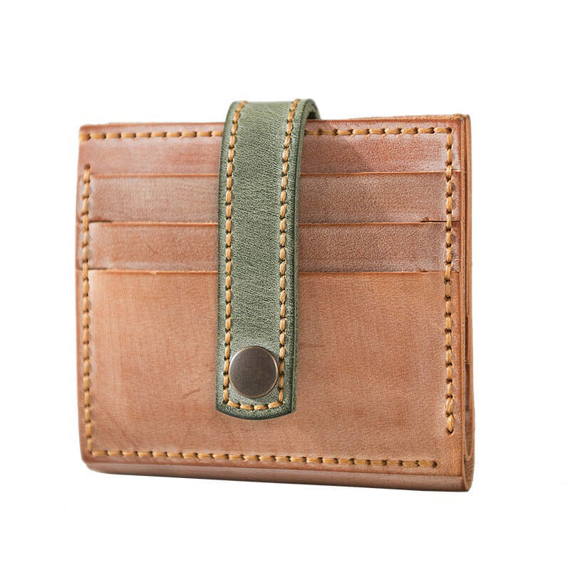 DIY Men’s Wallet Kit in Fog Wax Leather – Babylon Leather - Babylon LeatherBabylon LeatherLZ01 - Fog Wax - Black & Blue