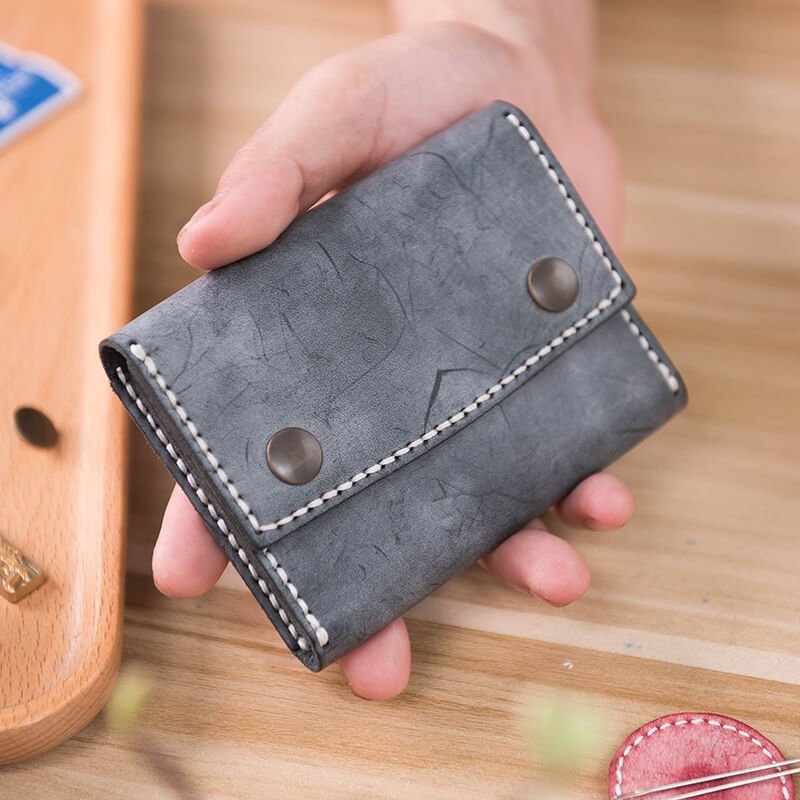 DIY Mens Wallet Making Kits Gifts – Babylon Leather - Babylon LeatherBabylon LeatherLZ17 - Black - Fog Wax Leather