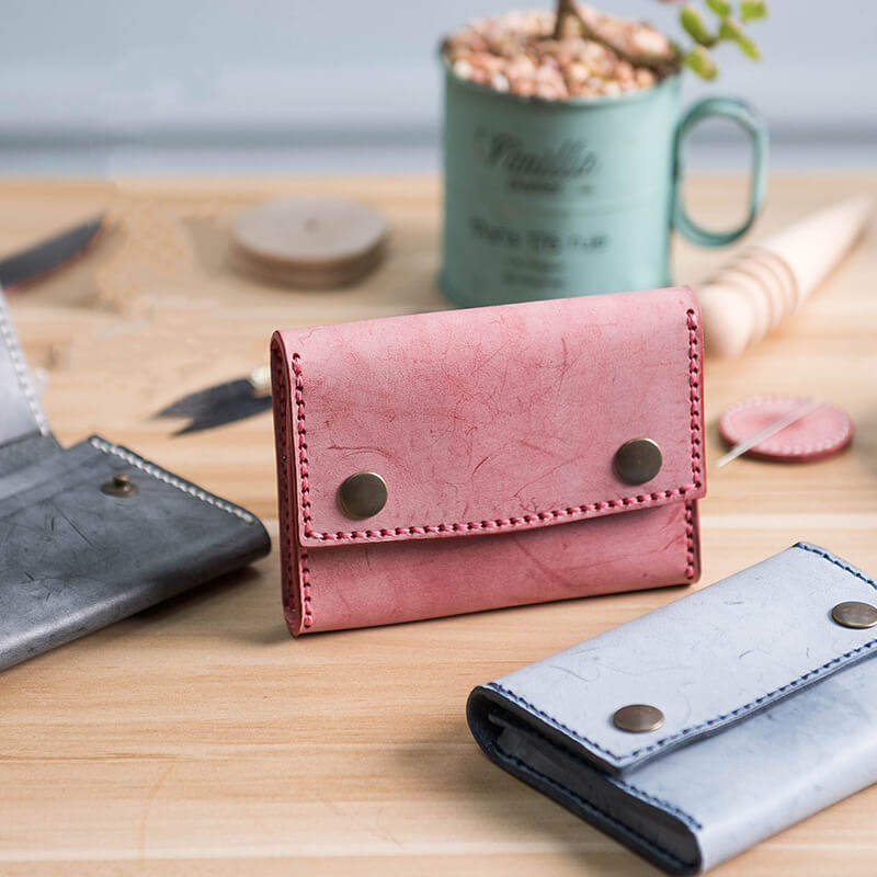 DIY Mens Wallet Making Kits Gifts – Babylon Leather - Babylon LeatherBabylon LeatherLZ17 - Black - Fog Wax Leather