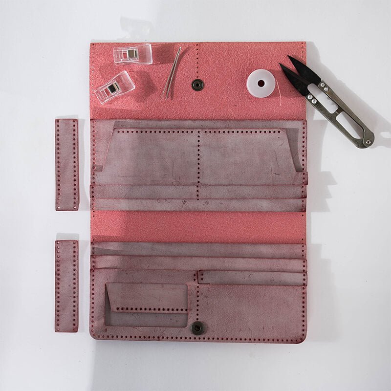 DIY Minimalist Leather Wallet for Mens – Babylon Leather - Babylon LeatherBabylon LeatherLZ10 - Red - Fog Wax Leather