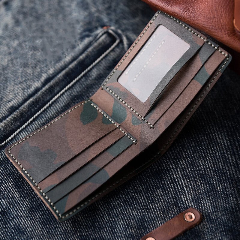 DIY Wallet for Him Leather Mens Wallet – Babylon Leather - Babylon LeatherBabylon LeatherLZ03 - Black - Fog Wax Leather - With ID Window