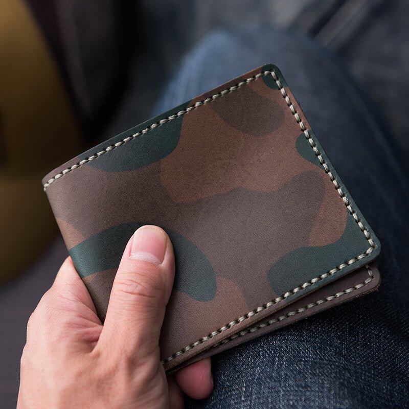 DIY Wallet for Him Leather Mens Wallet – Babylon Leather - Babylon LeatherBabylon LeatherLZ03 - Black - Fog Wax Leather - With ID Window
