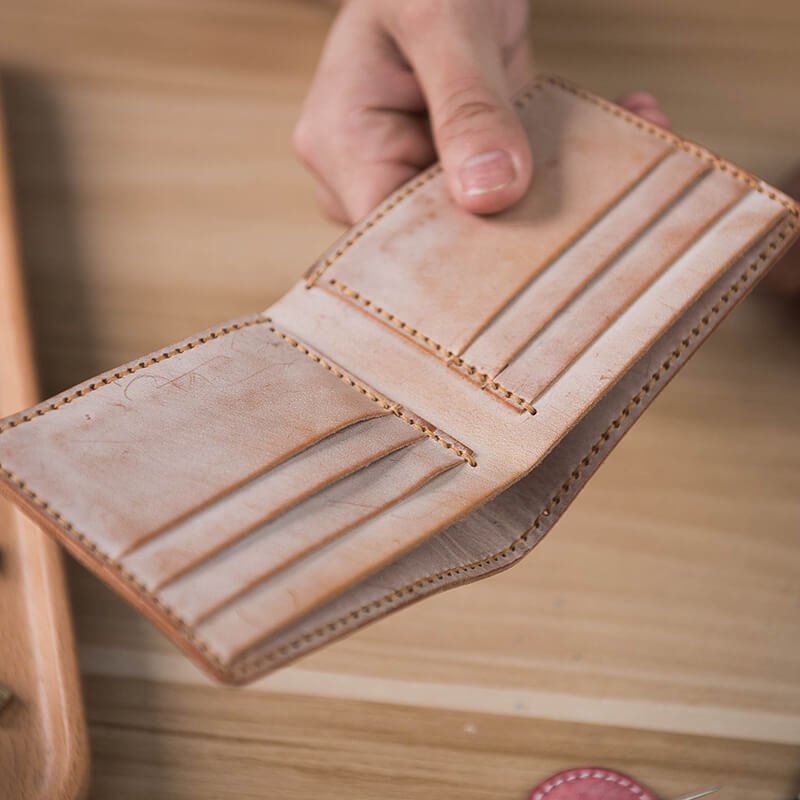 DIY Wallet for Him Leather Mens Wallet – Babylon Leather - Babylon LeatherBabylon LeatherLZ03 - Yellow - Fog Wax Leather - Card Slot