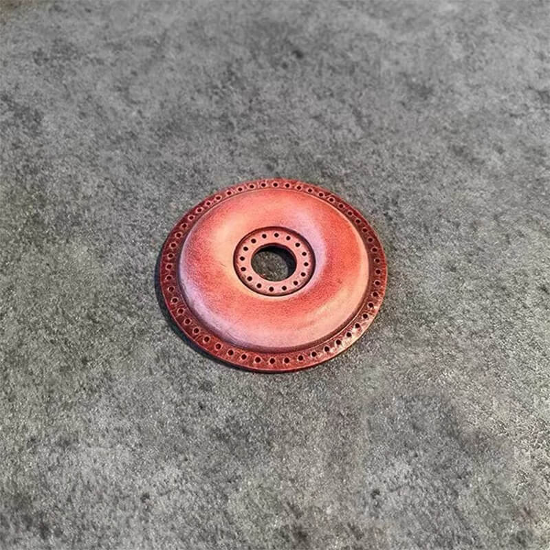 Donut-Shaped Veg Tanned Pre-Cut Leather Piece – Babylon Leather - Babylon LeatherBabylon LeatherPJ03-Red-Fog Wax Leather-1PCS