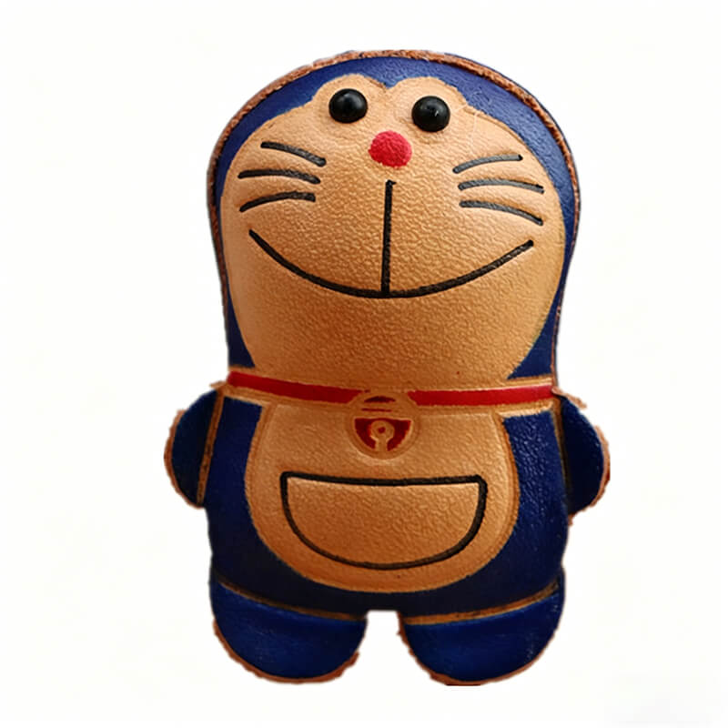 Doraemon Style Leather Bag Charm – Babylon Leather - Babylon LeatherBabylon LeatherLLZ69-Blue