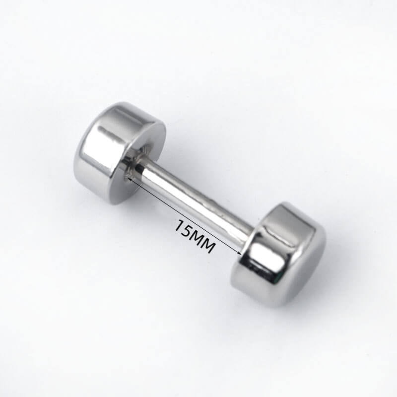 Double-Ended Screw Bar Connector - Babylon Leather - Babylon LeatherBabylon LeatherJY22-Silver-15mm