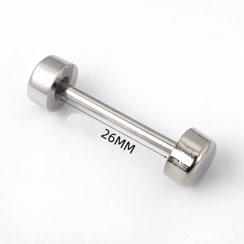 Double-Ended Screw Bar Connector - Babylon Leather - Babylon LeatherBabylon LeatherJY22-Silver-26mm
