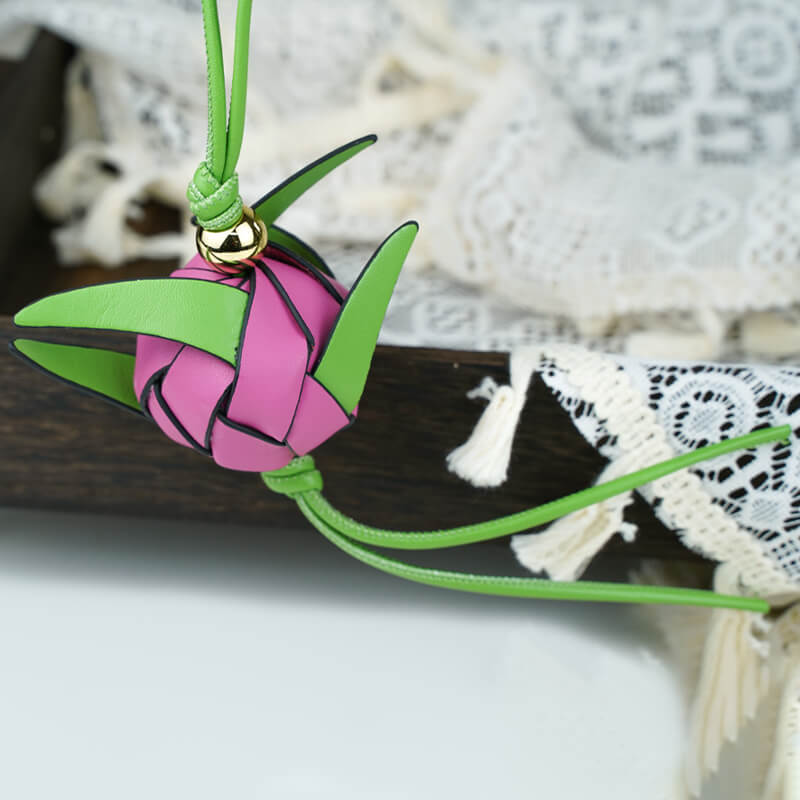 Dragon Fruit Shaped Leather Charm – Babylon Leather - Babylon LeatherBabylon LeatherLL90-Pink