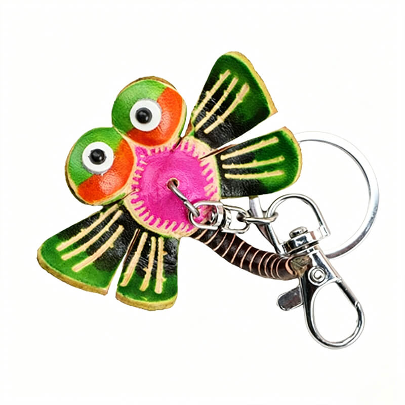 Dragonfly Leather Bag Charm – Babylon Leather - Babylon LeatherBabylon LeatherLLZ92-Green