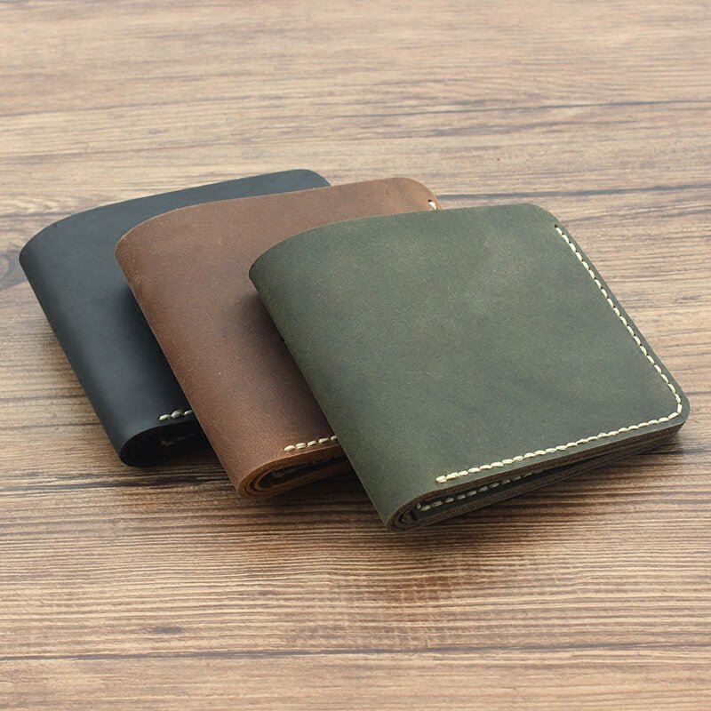 Dual - Bill Short Wallet Crazy Horse Leather DIY Kit – Babylon Leather - Babylon LeatherBabylon LeatherCY39-Brown