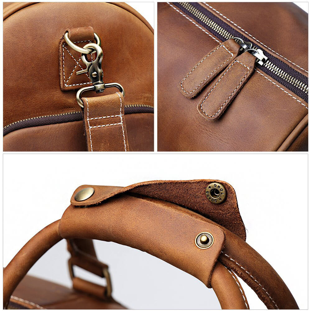 Durable Leather Duffel Bag for Men – Babylon Leather - Babylon LeatherBabylon LeatherLJ013 - Brown