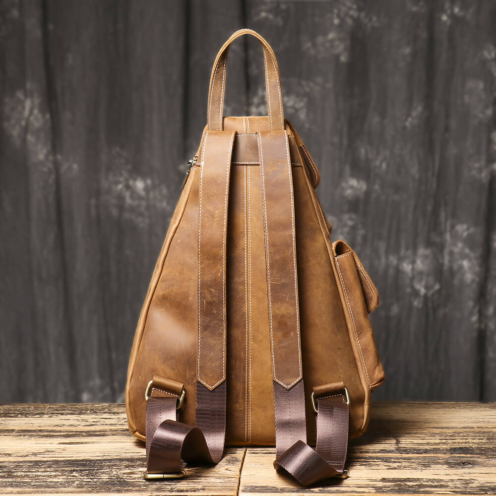 Durable Top Grain Leather Backpack – Babylon Leather - Babylon LeatherBabylon LeatherLJ052 - Brown