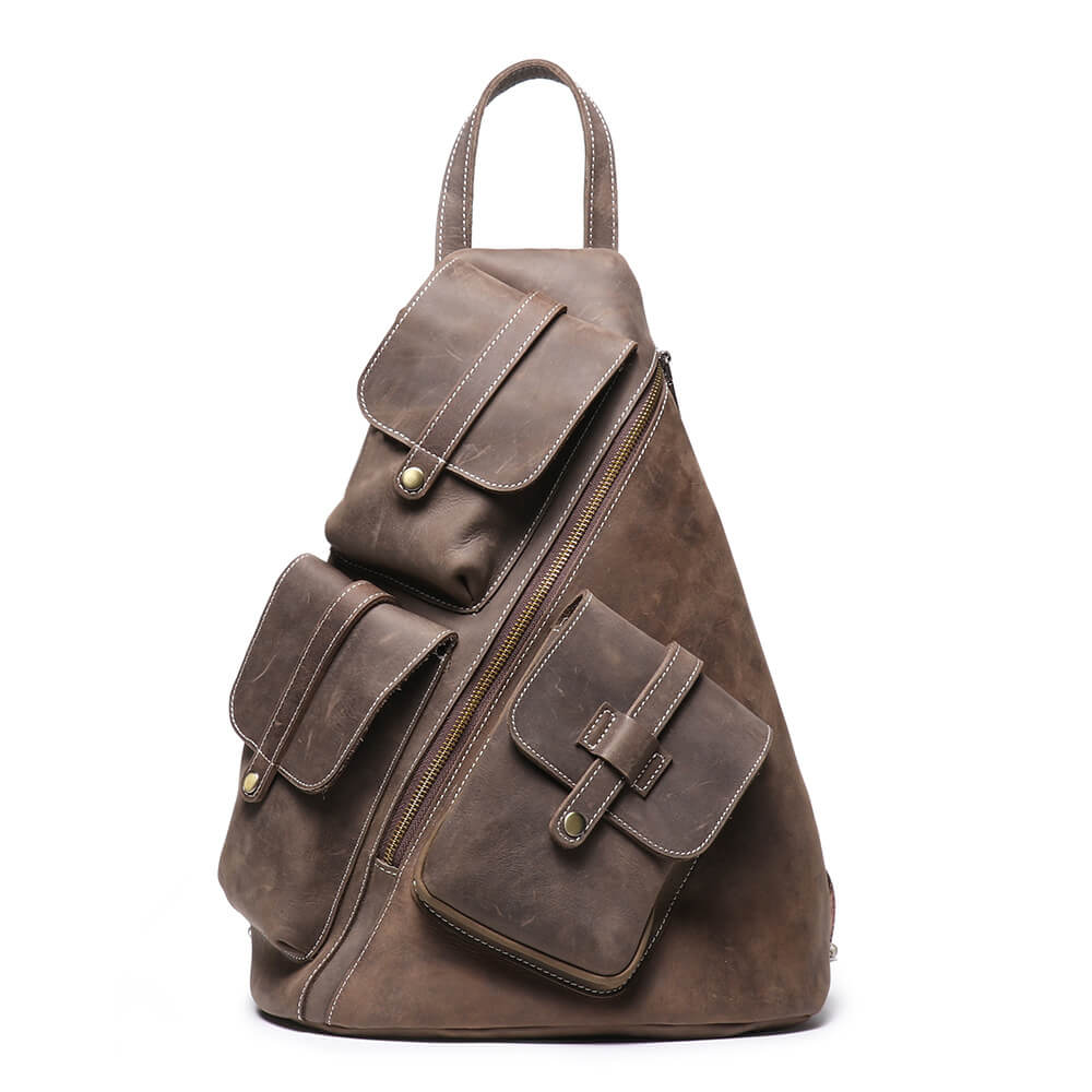Durable Top Grain Leather Backpack – Babylon Leather - Babylon LeatherBabylon LeatherLJ052 - Coffee