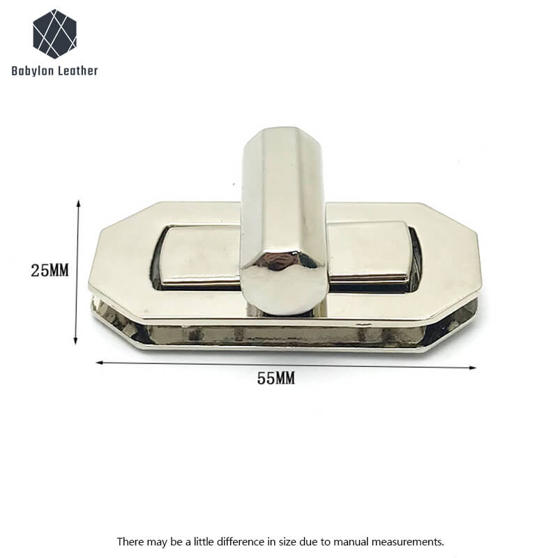 Rhombic Shaped Bag Front Flap Closure Lock Twist Lock