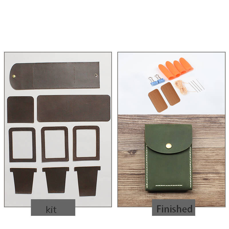 License & Card Holder Crazy Horse Leather DIY Kit – Babylon Leather