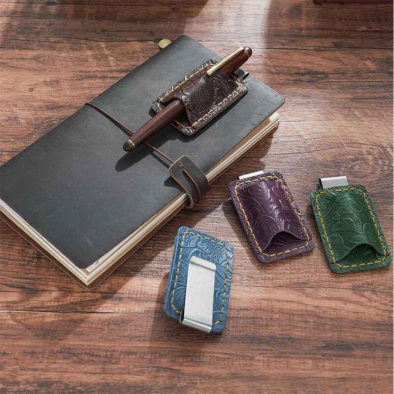 Embossed Pen Loop Traveler's Notebook – Babylon Leather - Babylon LeatherBabylon LeatherAN04-Brown-1 pc