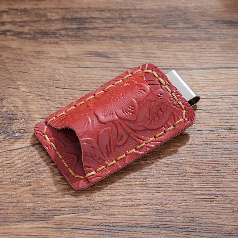 Embossed Pen Loop Traveler's Notebook – Babylon Leather - Babylon LeatherBabylon LeatherAN04-Red-1 pc