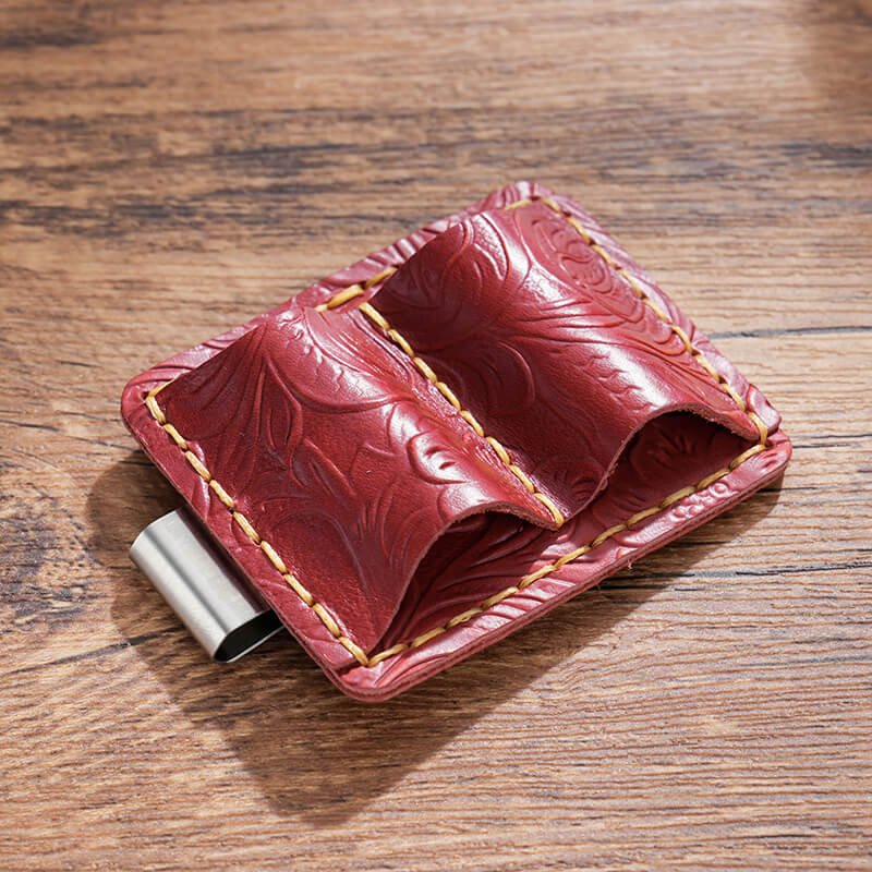 Embossed Pen Loop Traveler's Notebook – Babylon Leather - Babylon LeatherBabylon LeatherAN04-Red-2 pcs