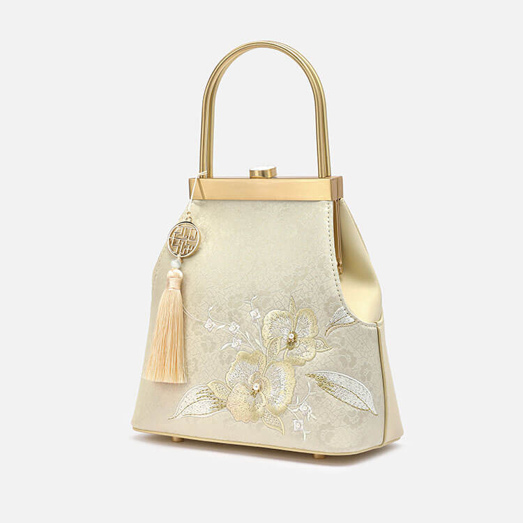 Ethereal Poise Leather & Silk Handbag – Babylon Leather - Babylon LeatherBabylon LeatherTX053-Light Yellow
