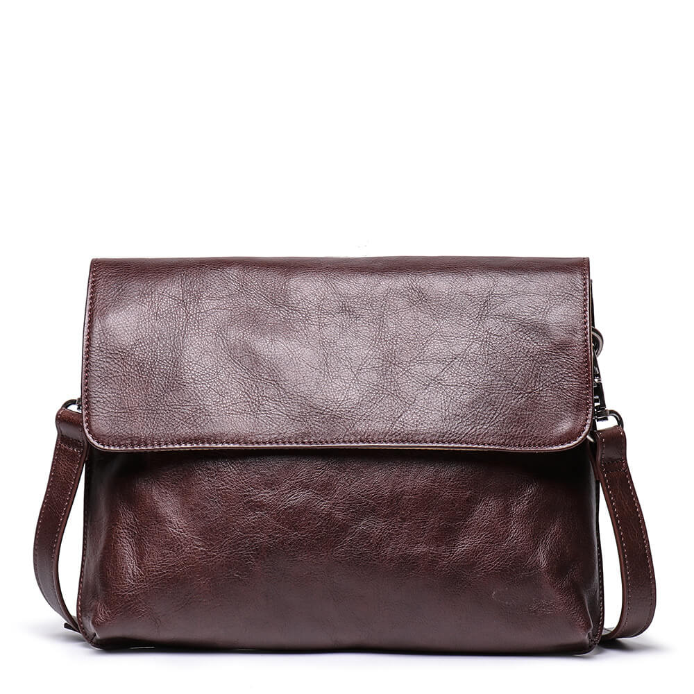 Everyday Leather Sling Shoulder Bag – Babylon Leather - Babylon LeatherBabylon LeatherLJ053 - Dark Brown
