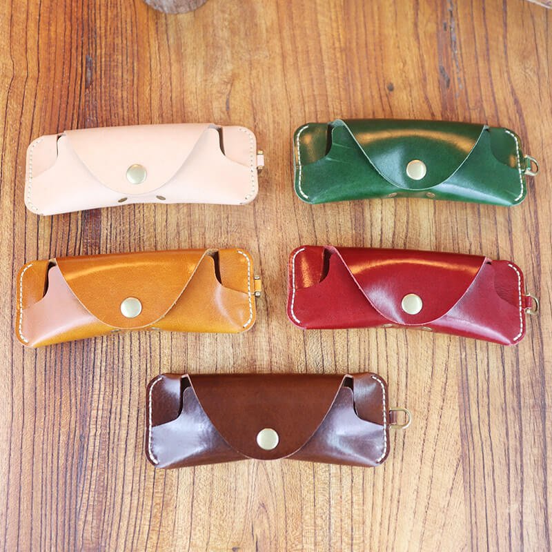 Eyeglass Case with Cord Veg Tanned Leather DIY Kit – Babylon Leather - Babylon LeatherBabylon LeatherCY13-Coffee