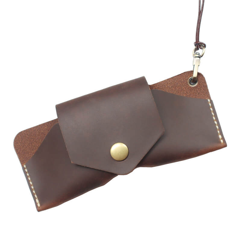 Glasses Case with Strap Crazy Horse Leather DIY Kit – Babylon Leather