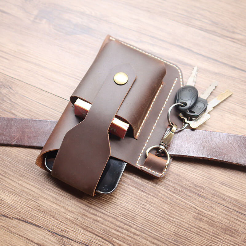 Men's Belt Waist Bag Crazy Horse Leather DIY Kit – Babylon Leather