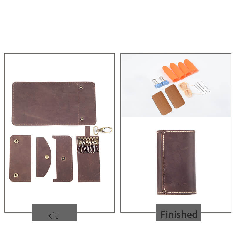Men's Belt-Loop Key Case Crazy Horse Leather DIY Kit – Babylon Leather