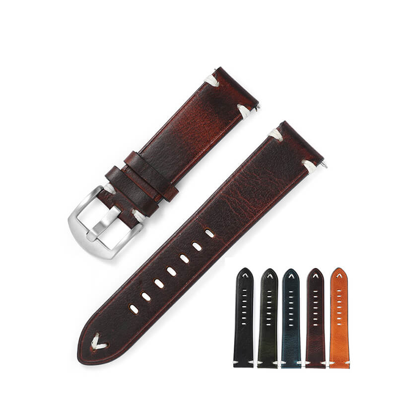 Oil-Waxed Top Grain Leather Quick Release Watch Strap – Babylon Leather