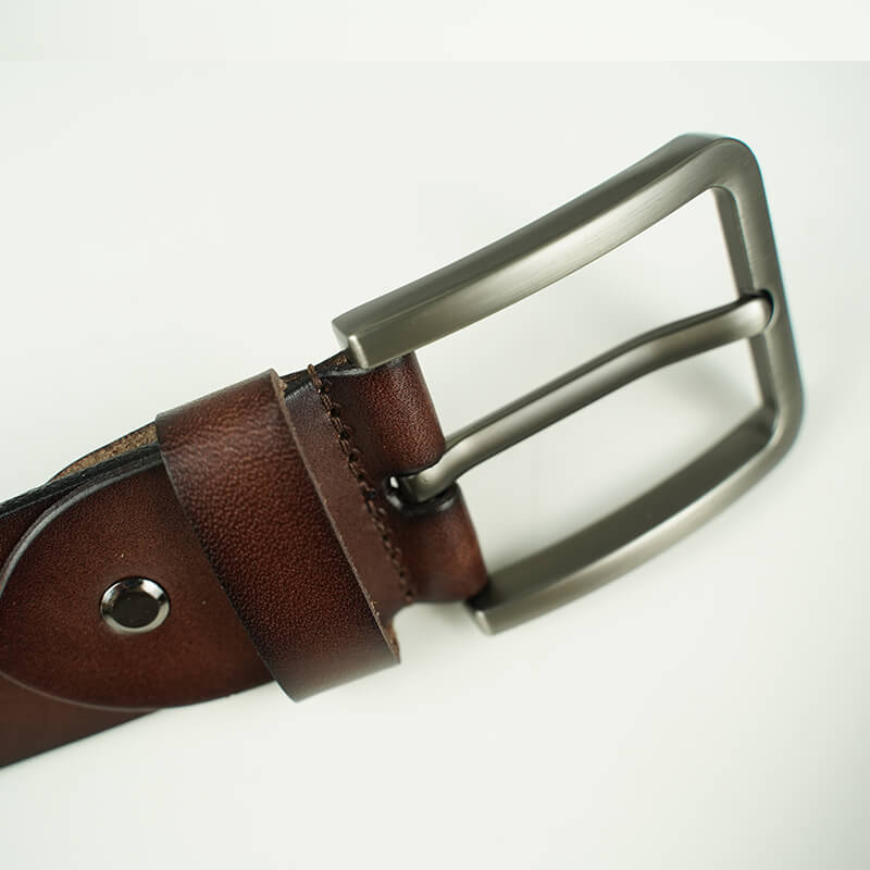 Men's Full-Grain Leather Belt with Stainless Steel Buckle – Babylon Leather