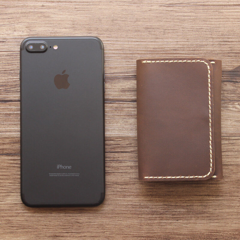 Large Card Coin Case Crazy Horse Leather DIY Kit – Babylon Leather