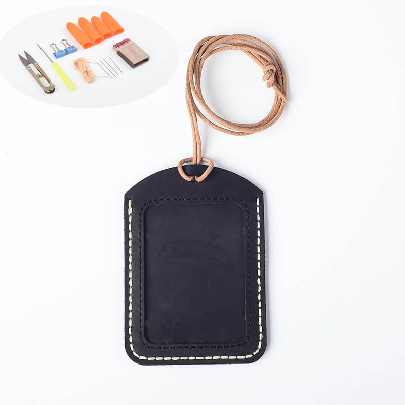 Transit ID Badge Holder Crazy Horse Leather DIY Kit – Babylon Leather