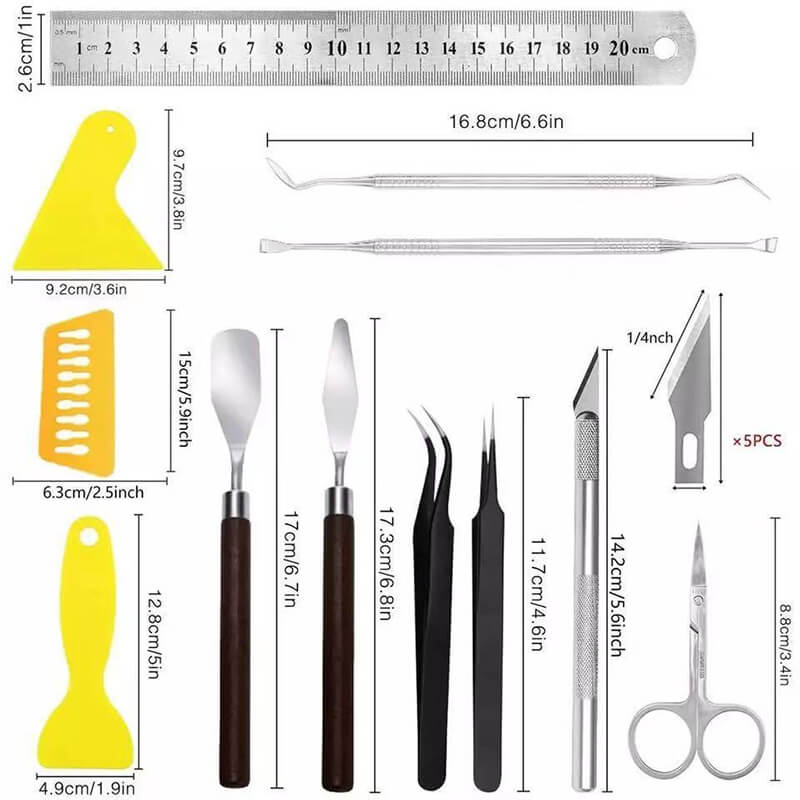 20-Piece Vinyl Weeding and Dried Flower Craft Tool Set – Babylon Leather