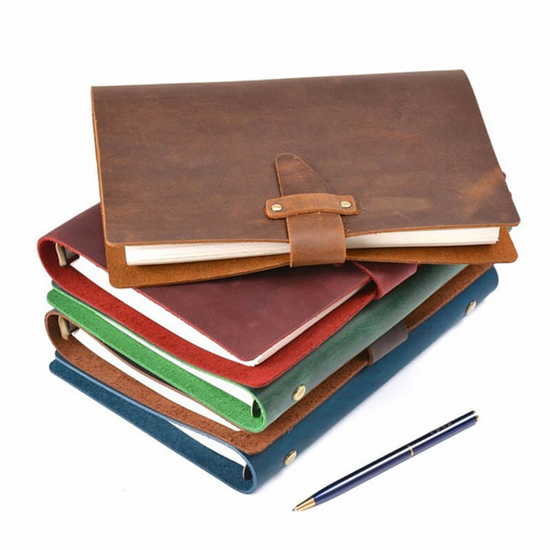 Vintage Crazy Horse Leather Ring Binder Journal A5 – Babylon Leather