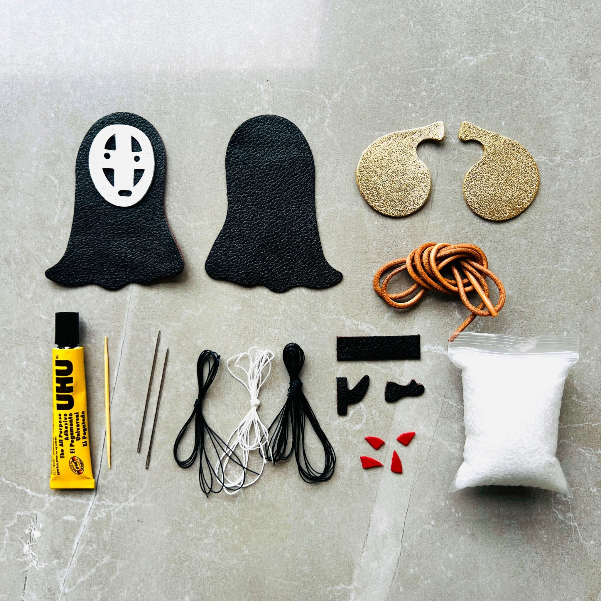 Faceless Spirit Keychain DIY Kit – Babylon Leather - Babylon LeatherBabylon LeatherSG20-Black