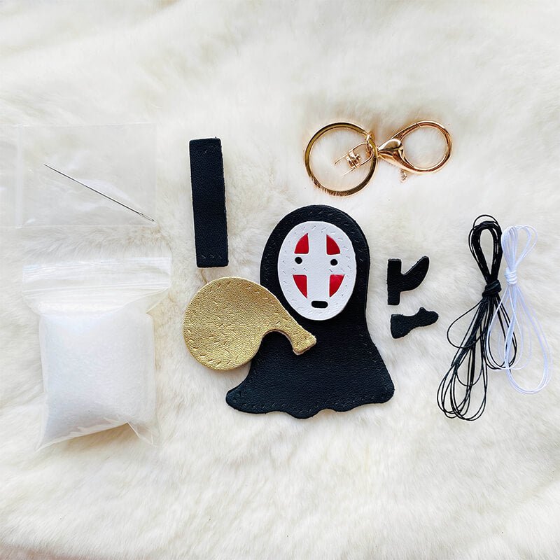 Faceless Spirit Keychain DIY Kit – Babylon Leather - Babylon LeatherBabylon LeatherSG20-Black-With Keychain
