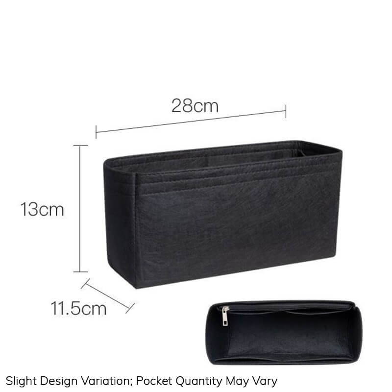Felt Bag Insert Organizer for Garden Party 30/36-Style Bags - Babylon LeatherBabylon LeatherQZ04-Black-30-inch-Single Zipper + 4 Compartments