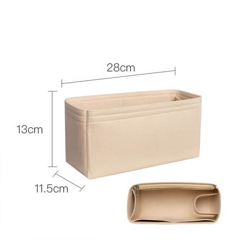 Felt Bag Insert Organizer for Garden Party 30/36-Style Bags - Babylon LeatherBabylon LeatherQZ04-Khaki-30-inch-Single Zipper + Bottle Holder