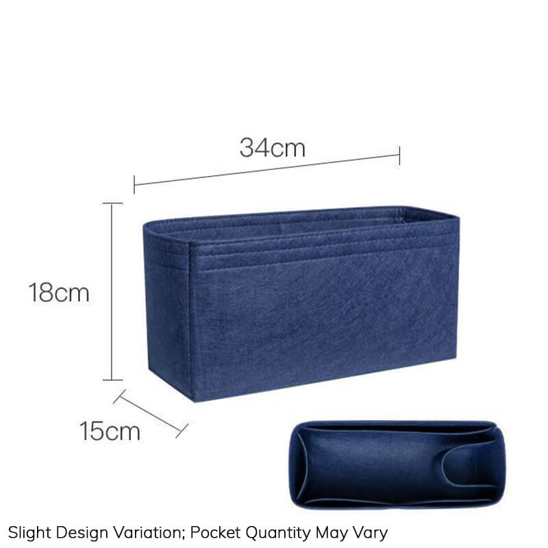 Felt Bag Insert Organizer for Garden Party 30/36-Style Bags - Babylon LeatherBabylon LeatherQZ04-Navy Blue-36-inch-Zipperless