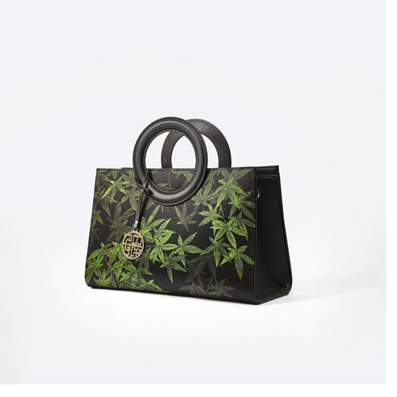 Feminine Chic Silk Handbag – Babylon Leather - Babylon LeatherBabylon LeatherTX021-Black