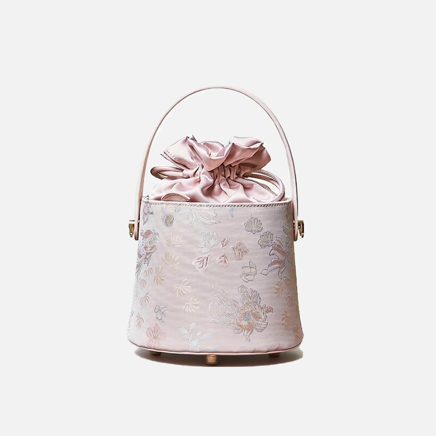 Flow of Grace Leather and Silk Handbag Bucket Bag – Babylon Leather - Babylon LeatherBabylon LeatherTX216-Pink
