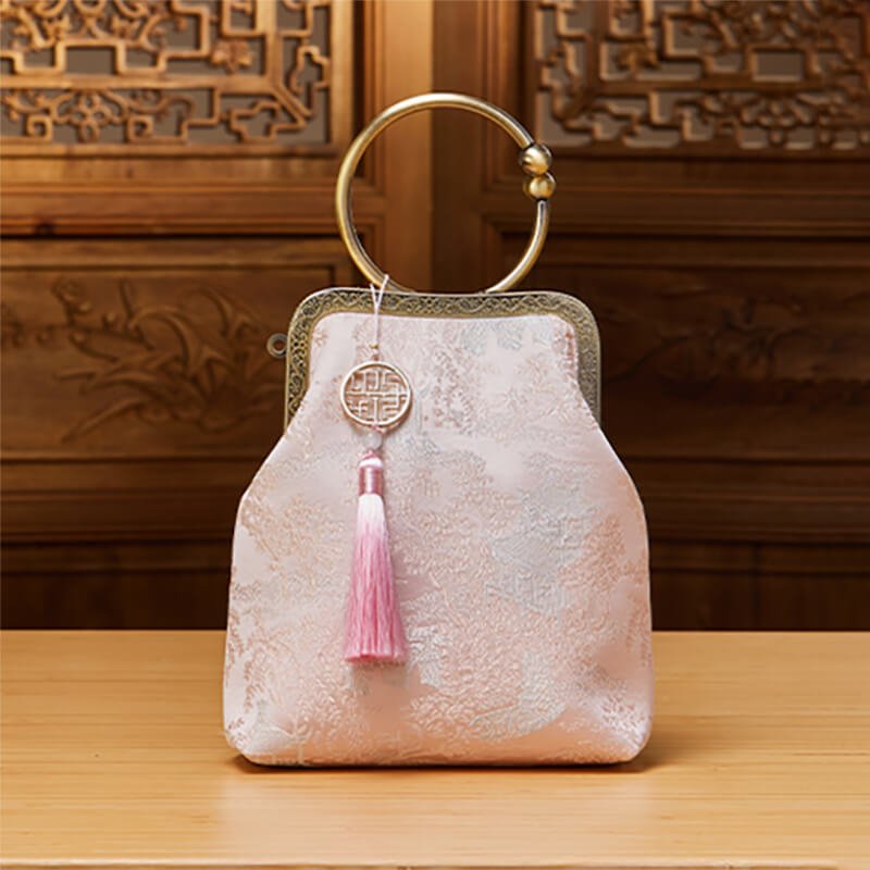 Flow of Grace Silk Handbag – Babylon Leather - Babylon LeatherBabylon LeatherTX153-Pink