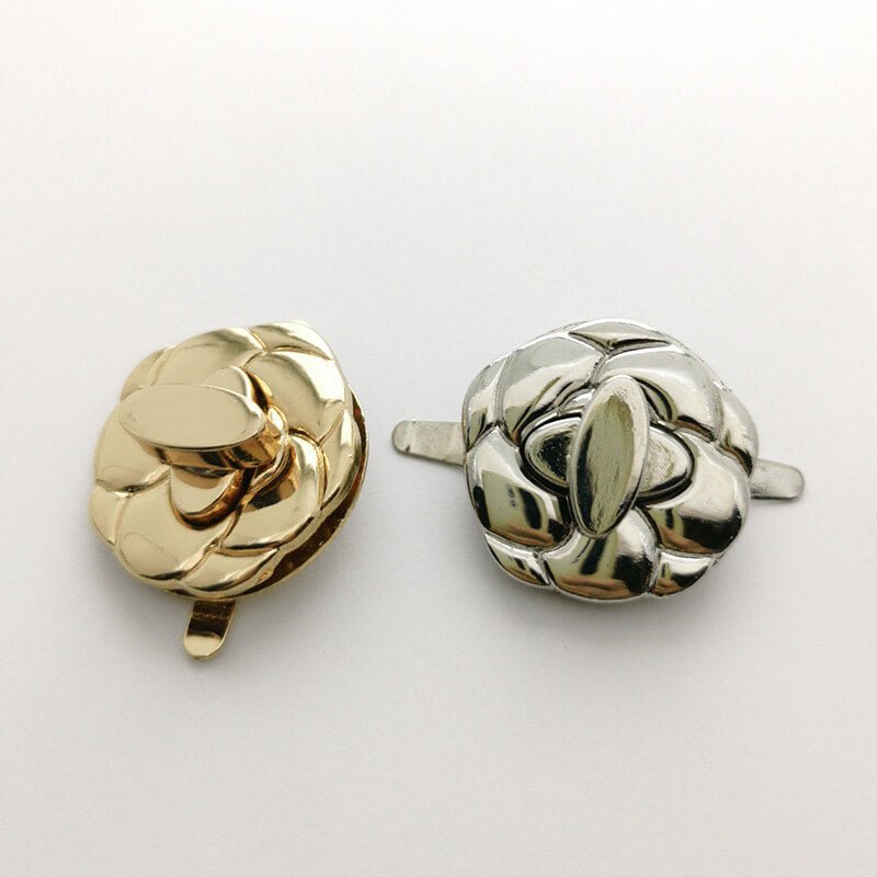 Flower Turn Lock Clasp - Babylon Leather - Babylon LeatherBabylon LeatherJY17-Gold