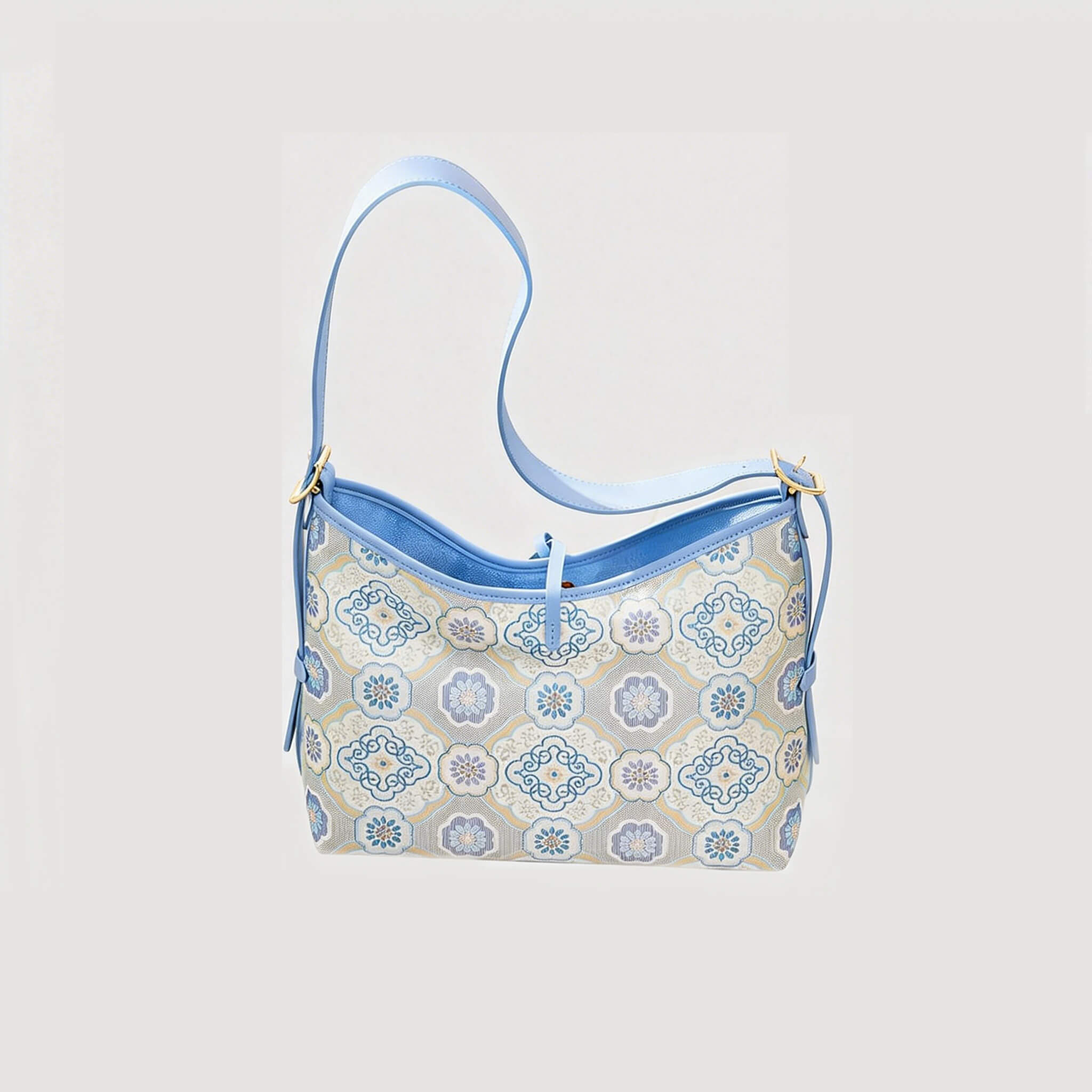 Flowing Ease Silk Handbag Tote Bag – Babylon Leather - Babylon LeatherBabylon LeatherTX171-Blue