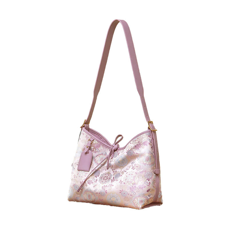 Flowing Ease Silk Shoulder Tote Bag – Babylon Leather - Babylon LeatherBabylon LeatherTX172-Purple
