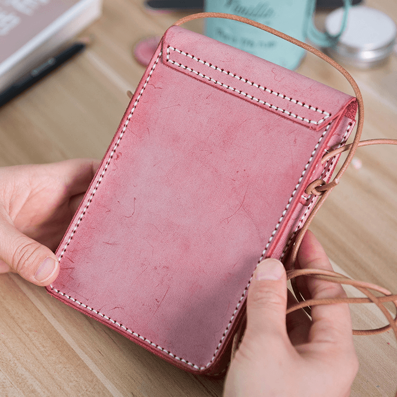 Fog Wax Leather Square Bag DIY Craft Kit – Babylon Leather - Babylon LeatherBabylon LeatherLZ51 - Pink - Fog Wax Leather