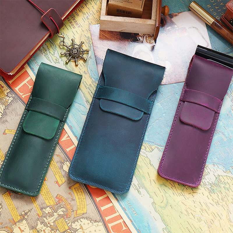 Fountain Pen Sleeve Unisex – Babylon Leather - Babylon LeatherBabylon LeatherAN21-Brown-Small