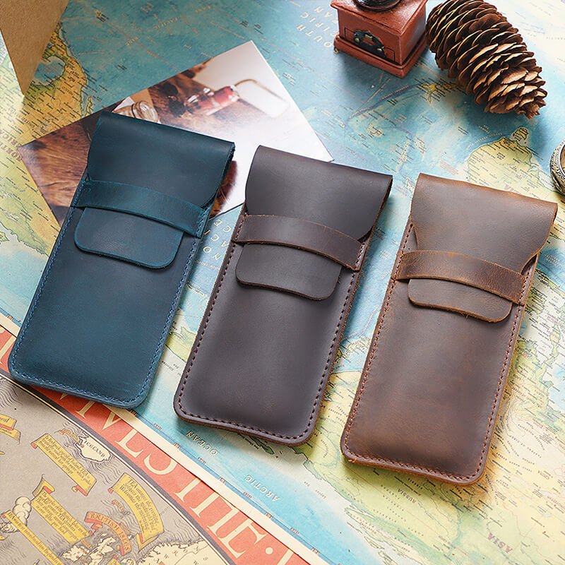 Fountain Pen Sleeve Unisex – Babylon Leather - Babylon LeatherBabylon LeatherAN21-Brown-Small
